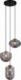 Lampa wisząca Italux Skandynawski zwis HATELLA PND-112038-3A-BRO+SG Italux szklany przydymiony 2