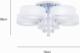 Lampa sufitowa Mdeco LAMPA sufitowa ELMDRS8006/5 8C MDECO metalowa OPRAWA z pilotem crystal glamour chrom biała 4
