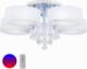 Lampa sufitowa Mdeco LAMPA sufitowa ELMDRS8006/5 8C MDECO metalowa OPRAWA z pilotem crystal glamour chrom biała 5