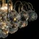 Lampa sufitowa Mdeco LAMPA sufitowa ELM6773/4 21QG MDECO kryształowa OPRAWA glamour mosiądz 1