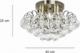 Lampa sufitowa Mdeco LAMPA sufitowa ELM6773/4 21QG MDECO kryształowa OPRAWA glamour mosiądz 4