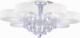 Lampa sufitowa Mdeco Sufitowa LAMPA glamour ELMDRS8006/7 8C MDECO metalowa OPRAWA crystal z pilotem chrom biała 1