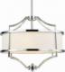 Lampa wisząca Orlicki Design LAMPA okrągła Stesso Cromo S abażurowa OPRAWA wisząca w stylu klasycznym kremowa chrom 2