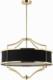 Lampa wisząca Orlicki Design LAMPA okrągła Stesso Gold Nero M wisząca OPRAWA w stylu klasycznym abażurowa czarna złota 6