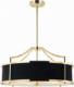 Lampa wisząca Orlicki Design LAMPA wisząca Stanza Gold Nero M Orlicki Design okrągła OPRAWA w stylu klasycznym abażurowa czarna złota 7