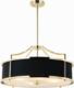Lampa wisząca Orlicki Design LAMPA wisząca Stanza Gold Nero M Orlicki Design okrągła OPRAWA w stylu klasycznym abażurowa czarna złota 8