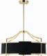 Lampa wisząca Orlicki Design LAMPA wisząca Stanza Gold Nero M Orlicki Design okrągła OPRAWA w stylu klasycznym abażurowa czarna złota 10