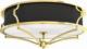 Lampa sufitowa Orlicki Design Sufitowa LAMPA plafon Stesso PL Gold / Nero M Orlicki Design klasyczna OPRAWA okrągła plafoniera abażurowa czarna złota 1