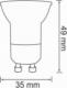 Polux Żarówka 300362 Polux GU10 mini grzybek 1,9W 150lm 230V biała zimna 3
