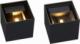 Kinkiet Sollux Kinkiet LAMPA przyścienna elewacyjna SOL SL545 kwadratowa OPRAWA metalowa LED 6W 3000K kostka cube IP54 czarna 1