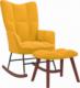 vidaXL vidaXL Fotel bujany z podnóżkiem, musztardowy, obity aksamitem 1