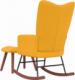 vidaXL vidaXL Fotel bujany z podnóżkiem, musztardowy, obity aksamitem 5