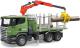 Bruder Scania R z dźwigiem, przyczepą i pniami (03524) 1