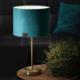 Lampa stołowa Eurofirany LAMPA DEKORACYJNA EZRA (04) (FI) 27X46 CM TURKUSOWY 2