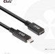 Kabel USB Club 3D USB-C - USB-C 1 m Czarny (500711) 2