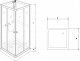 Toule Kabina prysznicowa 80x80 czarna 198 szkło hartowan 10