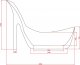 Wanna Toule Wanna 200x80x150 damska szpilka syfon akryl nowa srebrna 5
