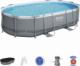 Bestway Basen ogrodowy stelażowy owalny o wymiarach 488 x 305 x 107 cm i pojemności 10949 l Power Steel Bestway + pompa filtrująca + drabinka Uniwersalny 1