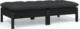 vidaXL 2-osobowa sofa ogrodowa z poduszkami, czarna, drewno sosnowe 1
