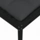 vidaXL 2-osobowa sofa ogrodowa z poduszkami, czarna, drewno sosnowe 4