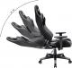 Fotel IMBA Seat KNIGHT materiałowy czarno-szary 5