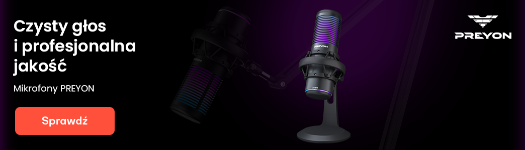Sprawdź mikrofony gamingowe Preyon