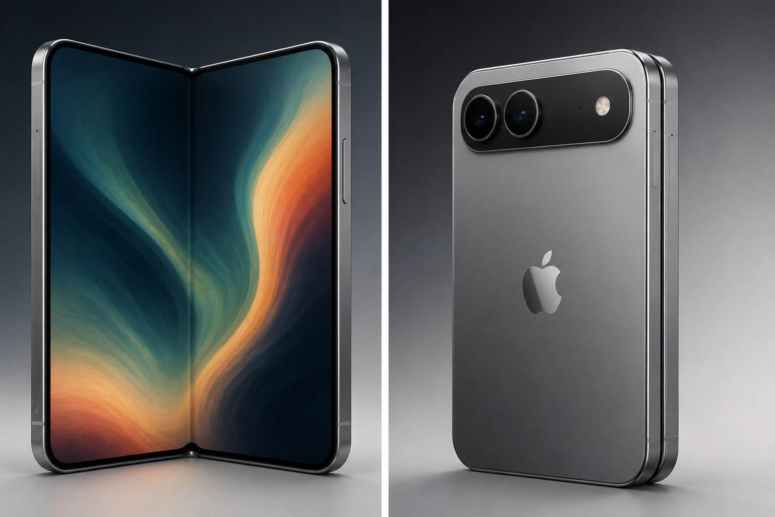Składany iPhone Ultra po rozłożeniu – wizualizacja