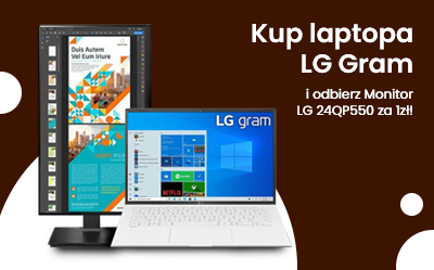 Kup nowy laptop LG Gram i odbierz monitor za 1 zł