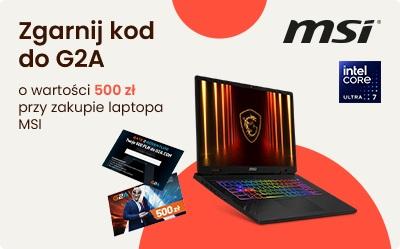 Kup laptop MSI i zgarnij kartę do G2A!