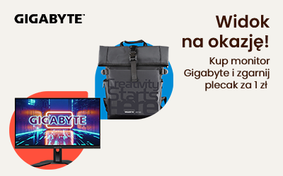 Kup monitor Gigabyte i zgarnij plecak za 1 zł!