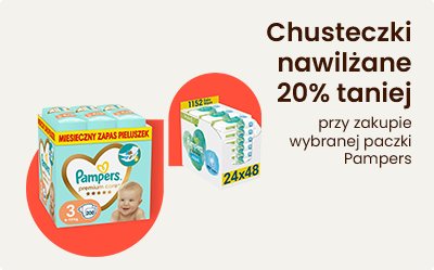 Chusteczki nawilżane 20% taniej