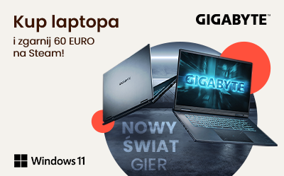 Kup laptopa GIGABYTE Aorus 16 i zgarnij 60 EUR do portfela Steam!