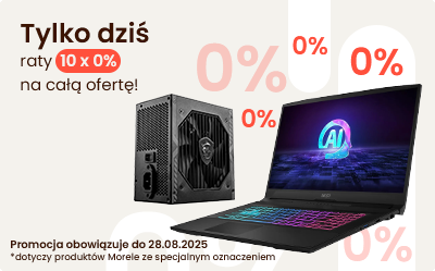 Raty 10x0% RRSO 0% na całą ofertę!