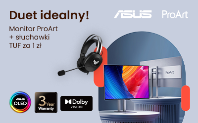Kup ASUS ProArt, słuchawki zgarnij za 1 zł!